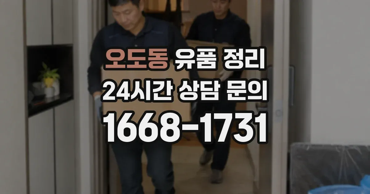 오도동 유품 정리