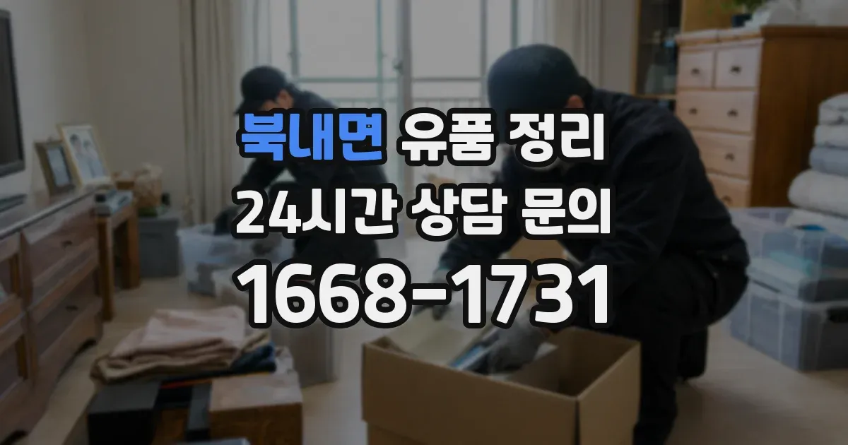 북내면 유품 정리