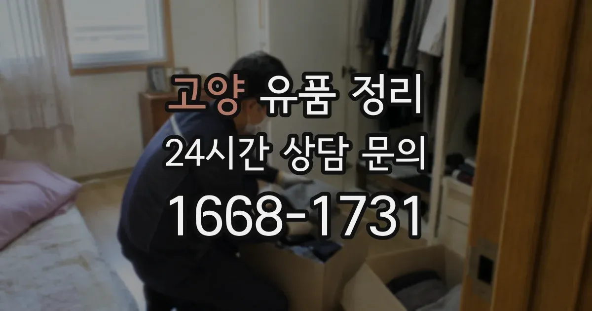 고양 유품 정리