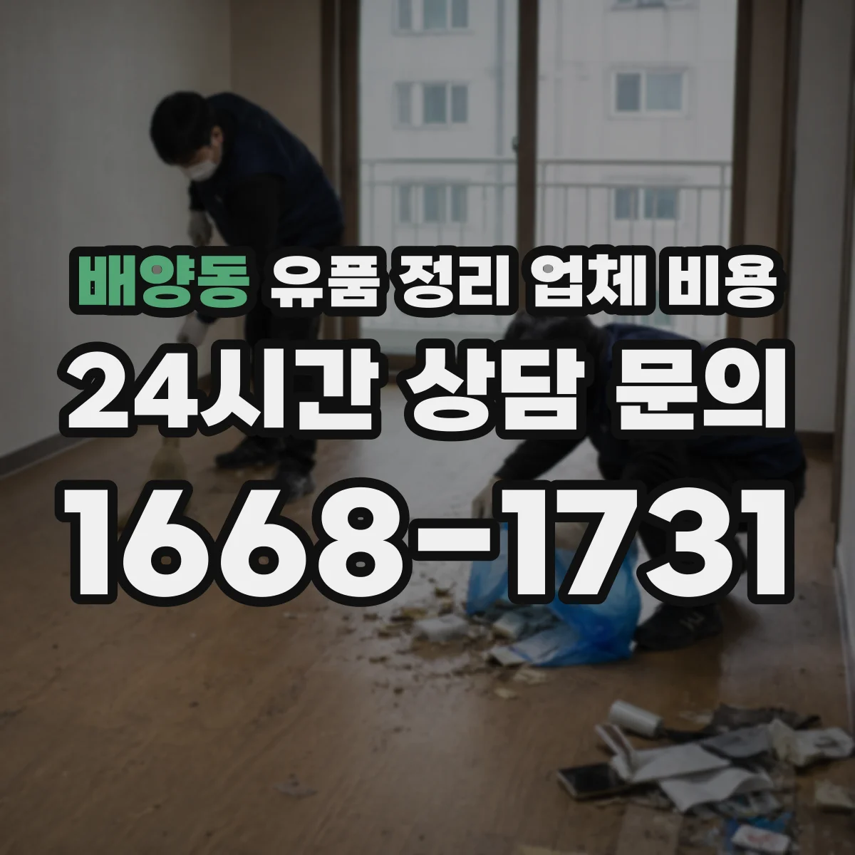 배양동 유품 정리 업체 비용