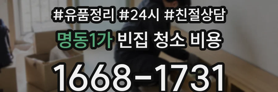 명동1가 빈집 청소 비용