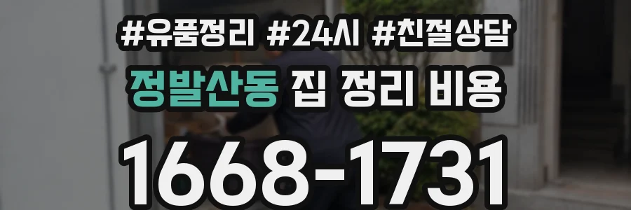 정발산동 집 정리 비용