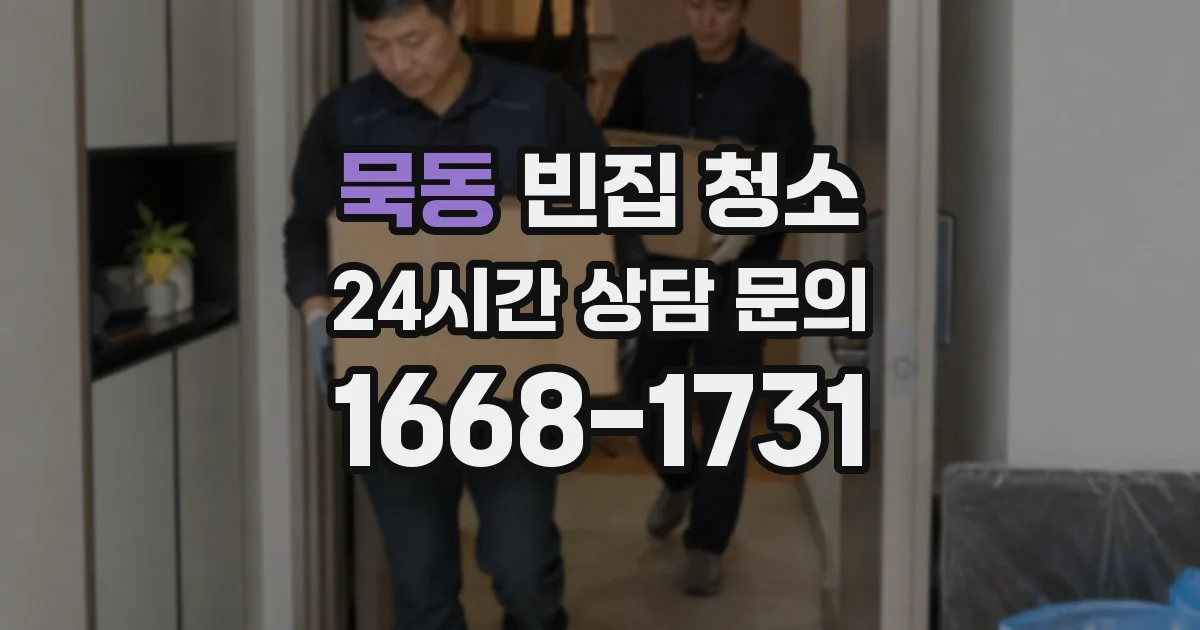 묵동 빈집 청소