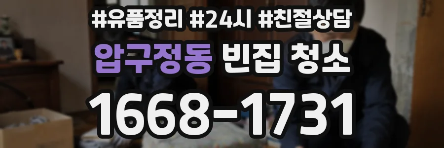 압구정동 빈집 청소