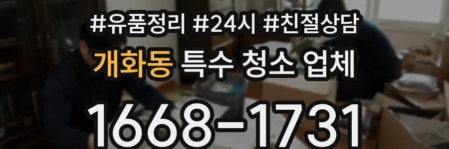 개화동 특수 청소 업체