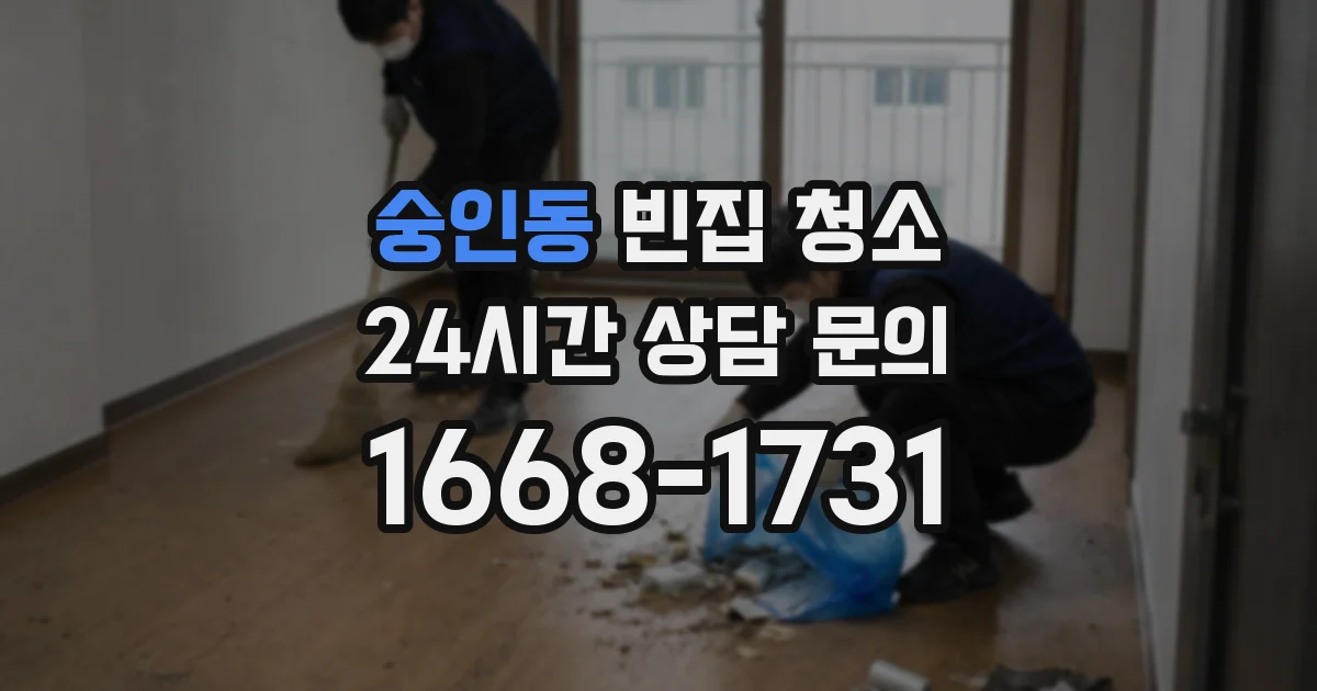 숭인동 빈집 청소