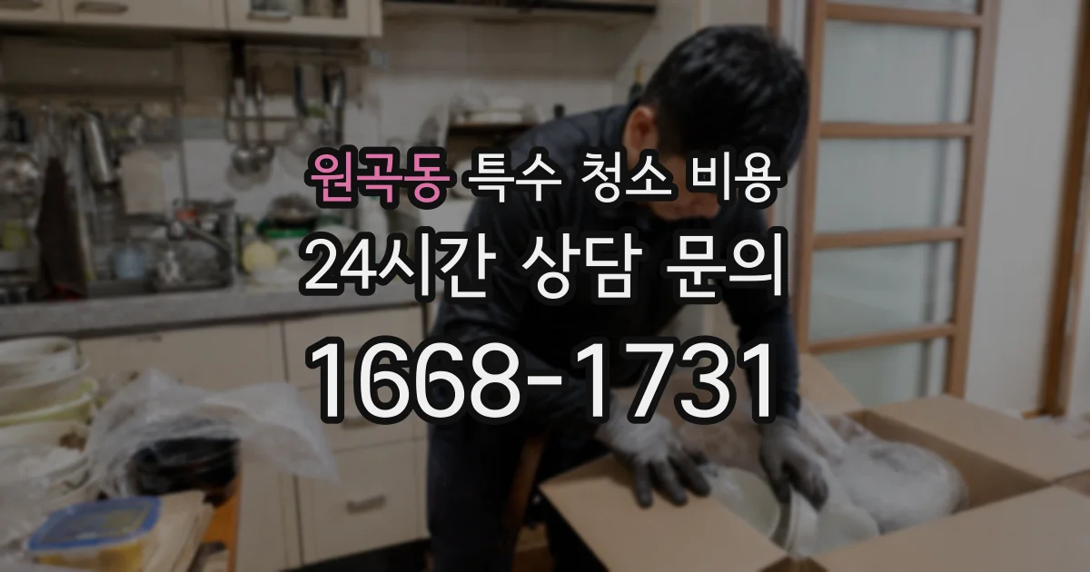 원곡동 특수 청소 비용