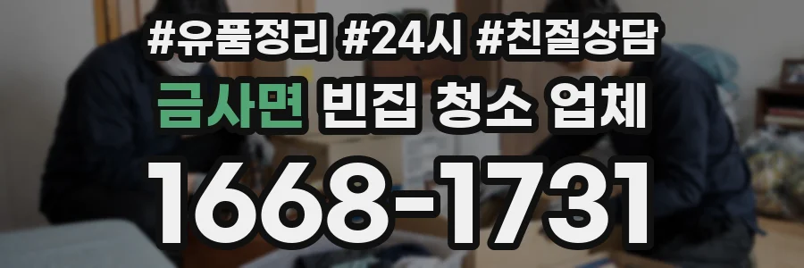 금사면 빈집 청소 업체
