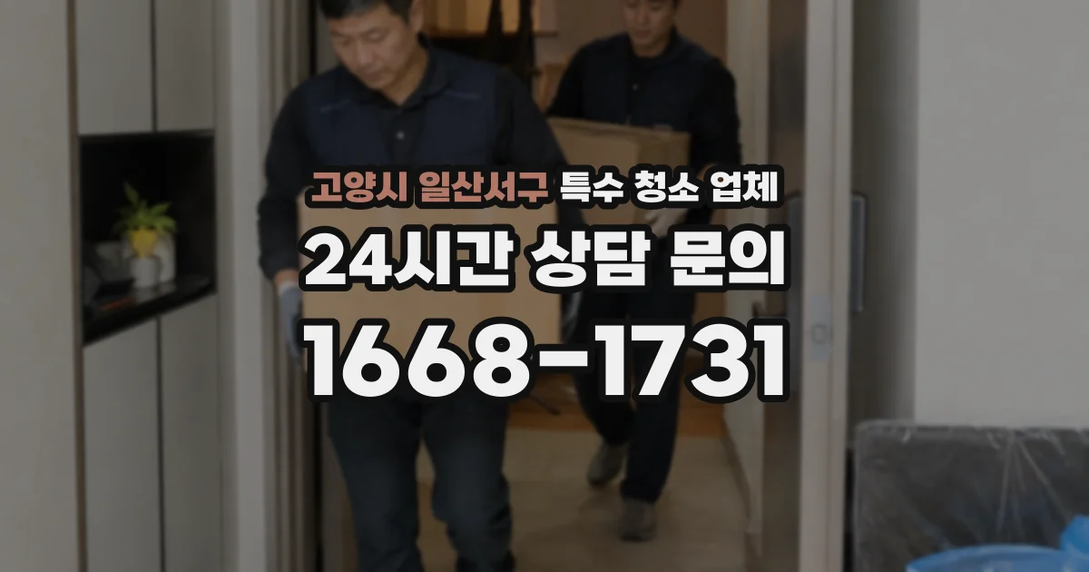 고양시 일산서구 특수 청소 업체
