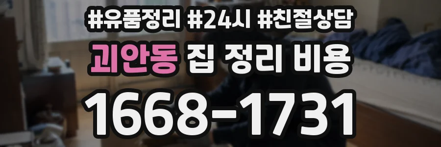괴안동 집 정리 비용