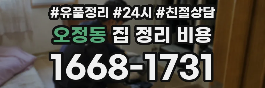 오정동 집 정리 비용