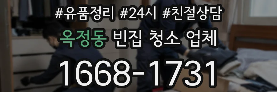 옥정동 빈집 청소 업체