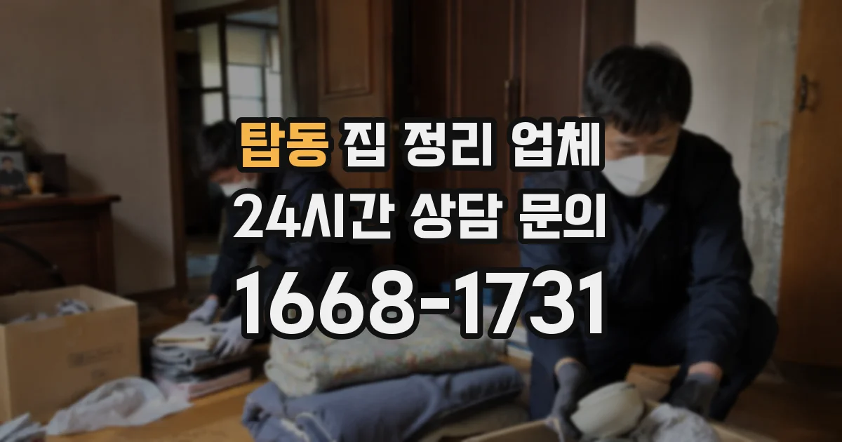 탑동 집 정리 업체