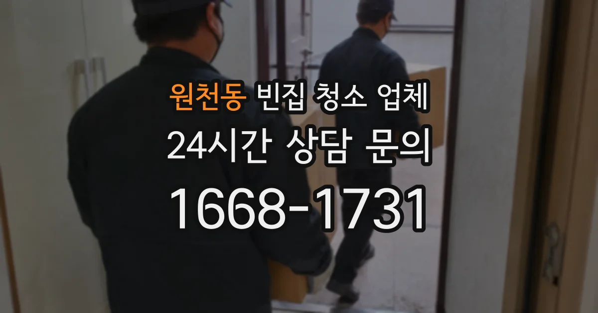원천동 빈집 청소 업체
