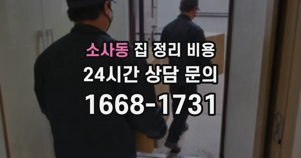 소사동 집 정리 비용