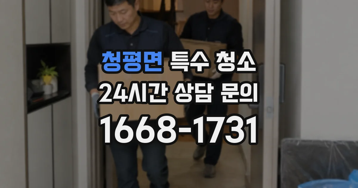 청평면 특수 청소
