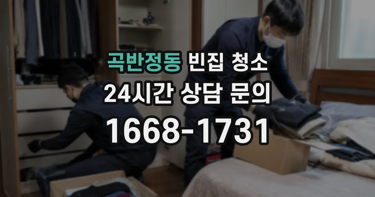 곡반정동 빈집 청소
