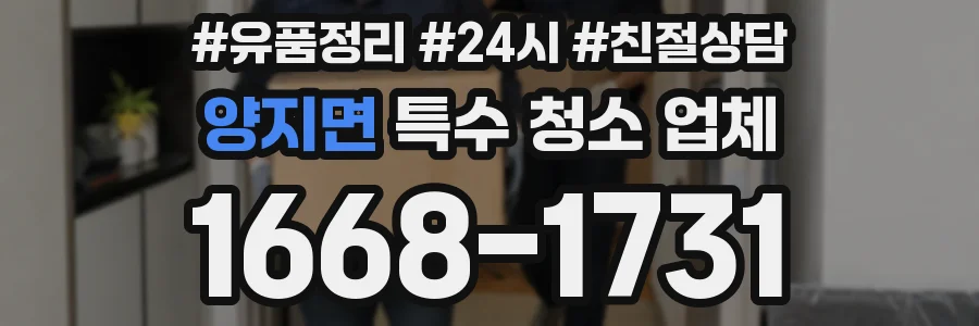 양지면 특수 청소 업체