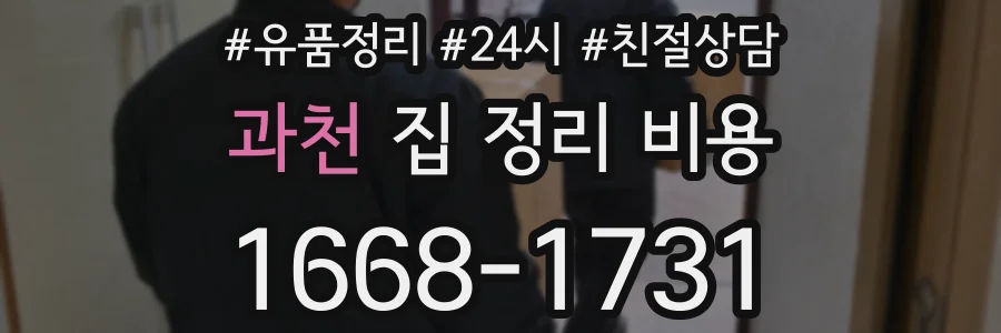 과천 집 정리 비용