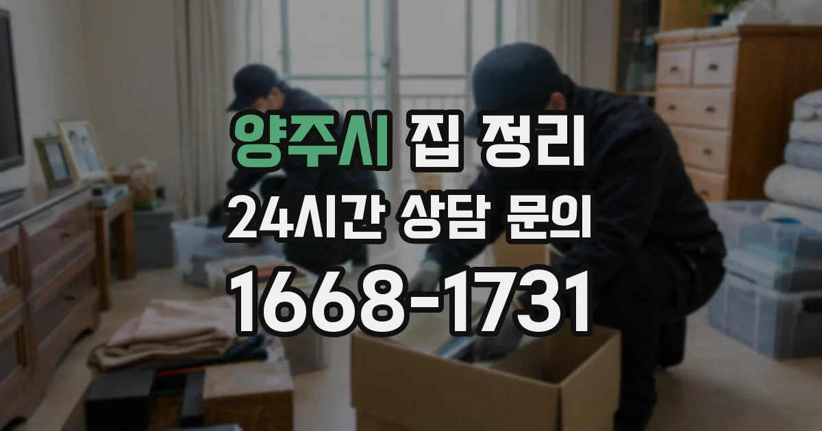 양주시 집 정리