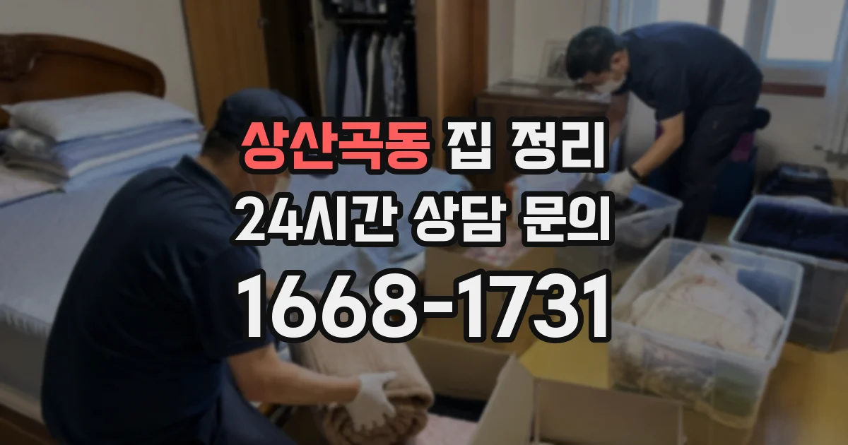 상산곡동 집 정리