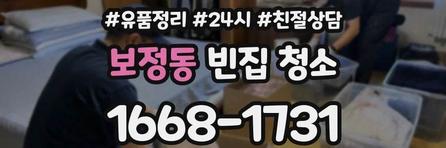 보정동 빈집 청소