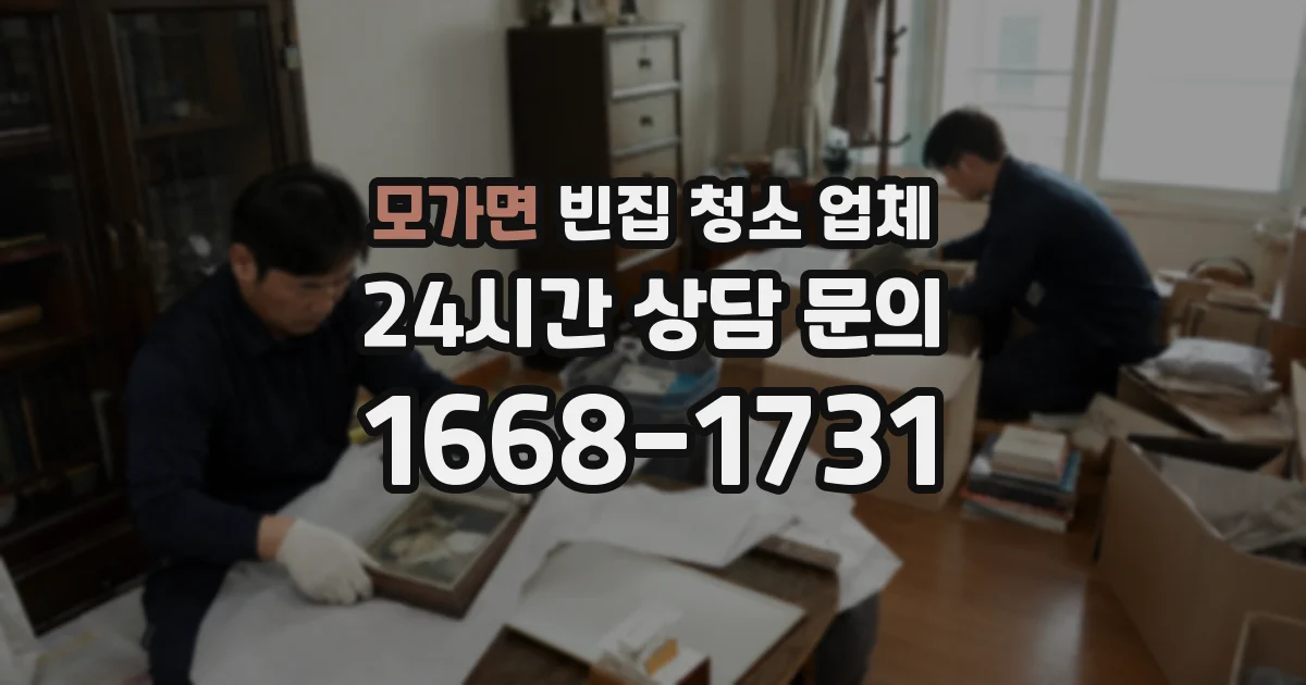 모가면 빈집 청소 업체