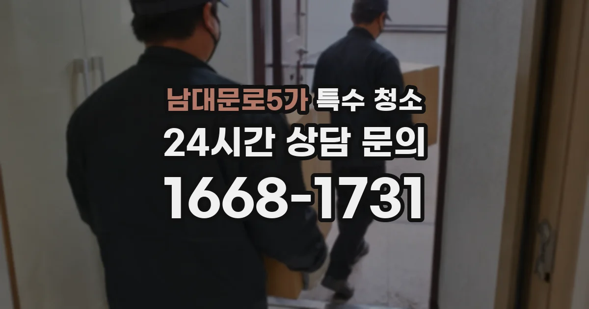 남대문로5가 특수 청소