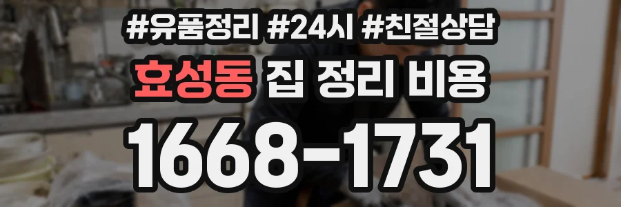 효성동 집 정리 비용