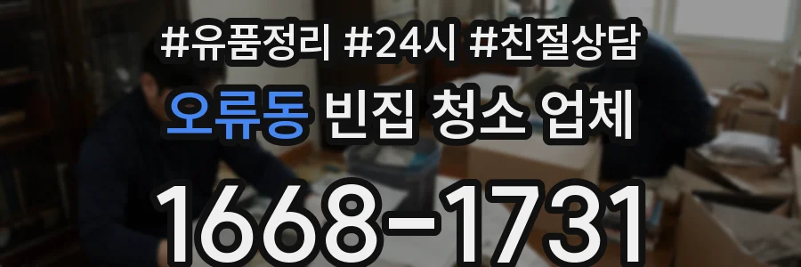 오류동 빈집 청소 업체