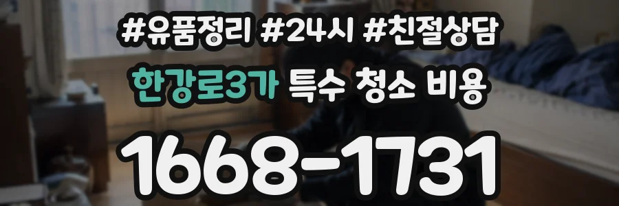 한강로3가 특수 청소 비용