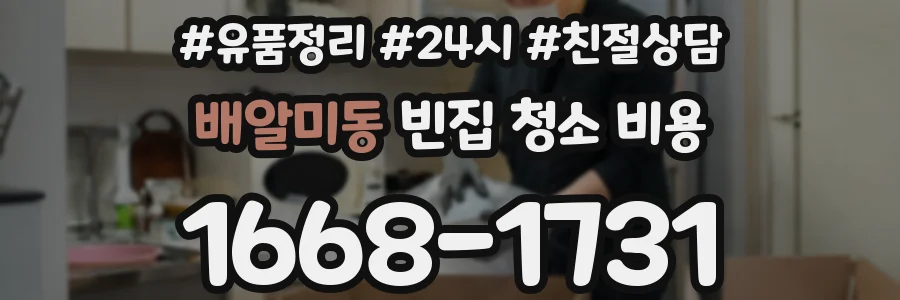 배알미동 빈집 청소 비용