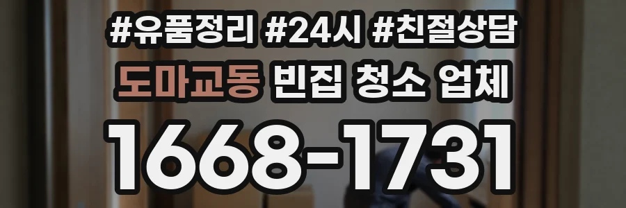 도마교동 빈집 청소 업체