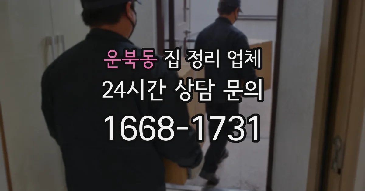 운북동 집 정리 업체
