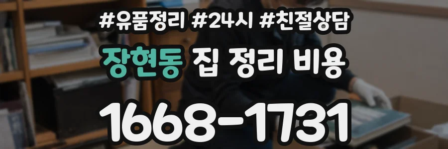 장현동 집 정리 비용
