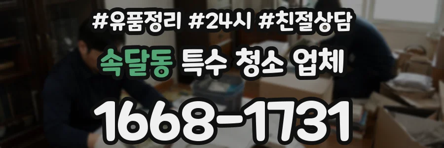 속달동 특수 청소 업체