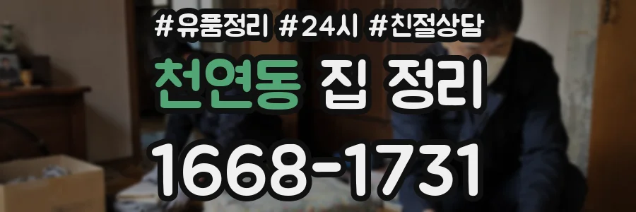 천연동 집 정리