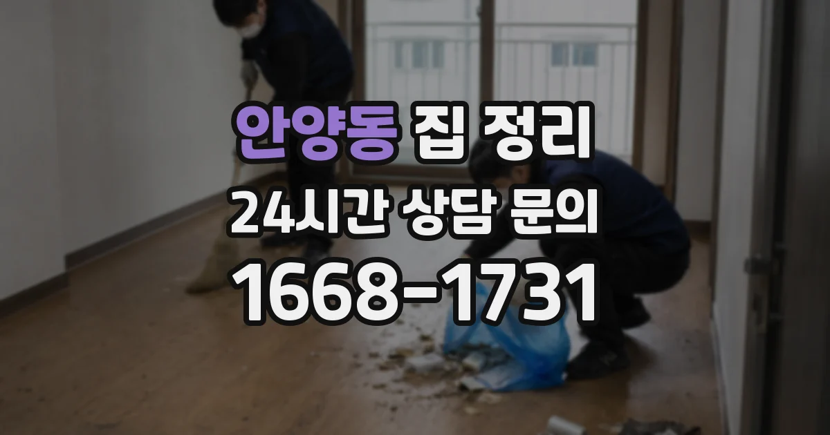 안양동 집 정리