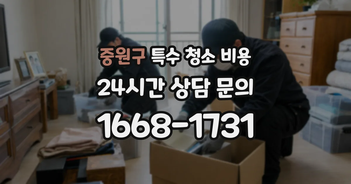 중원구 특수 청소 비용