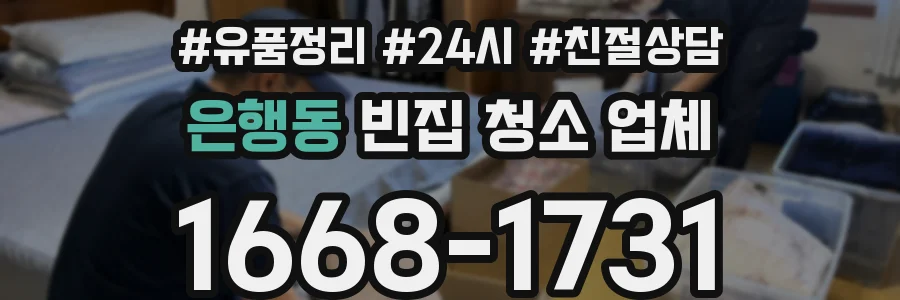 은행동 빈집 청소 업체