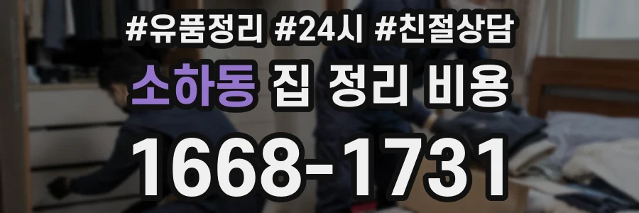 소하동 집 정리 비용