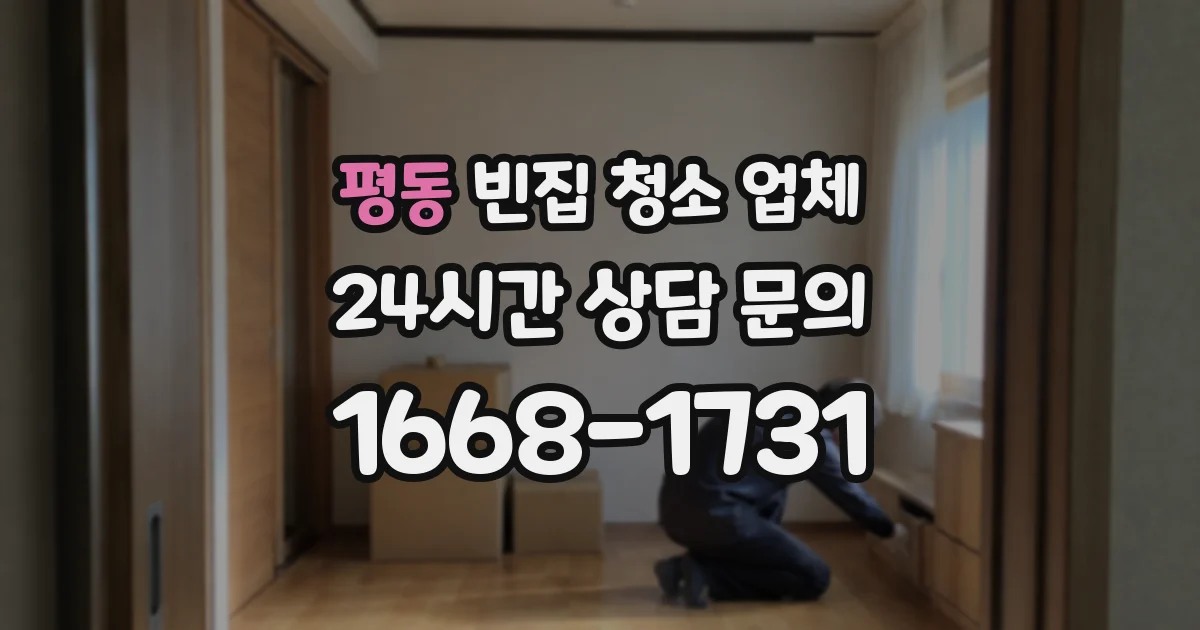 평동 빈집 청소 업체