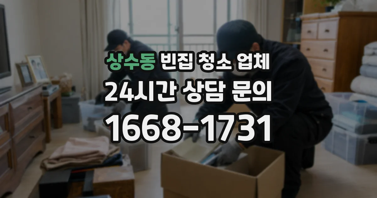 상수동 빈집 청소 업체