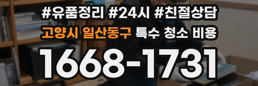 고양시 일산동구 특수 청소 비용