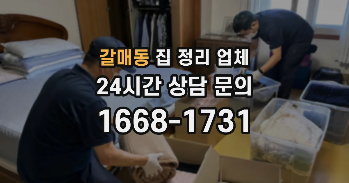 갈매동 집 정리 업체