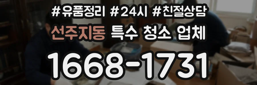 선주지동 특수 청소 업체