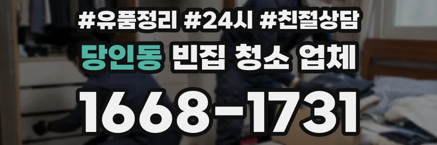 당인동 빈집 청소 업체