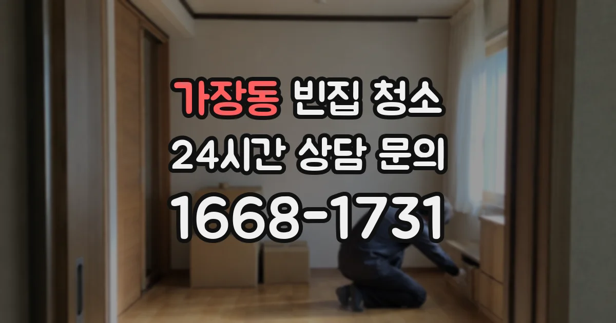 가장동 빈집 청소