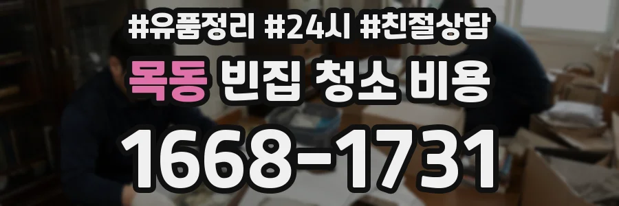 목동 빈집 청소 비용
