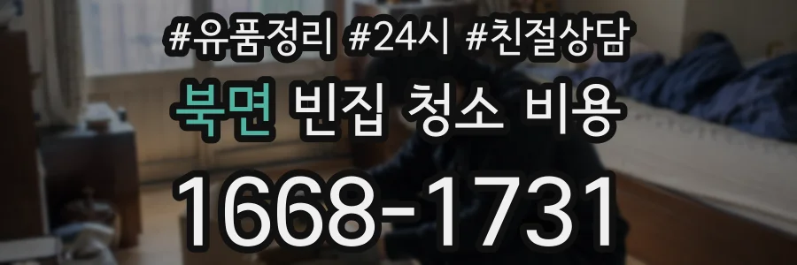 북면 빈집 청소 비용